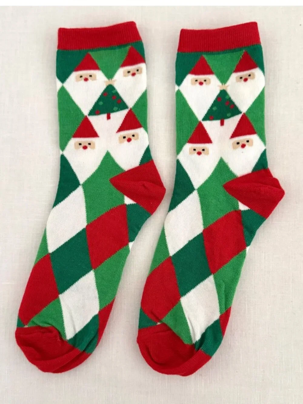 5 Pair Christmas Santa Socks Womens One Size Holiday Gift Set Celebrate